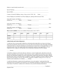 Employment Application Form - Maple Street, Page 2