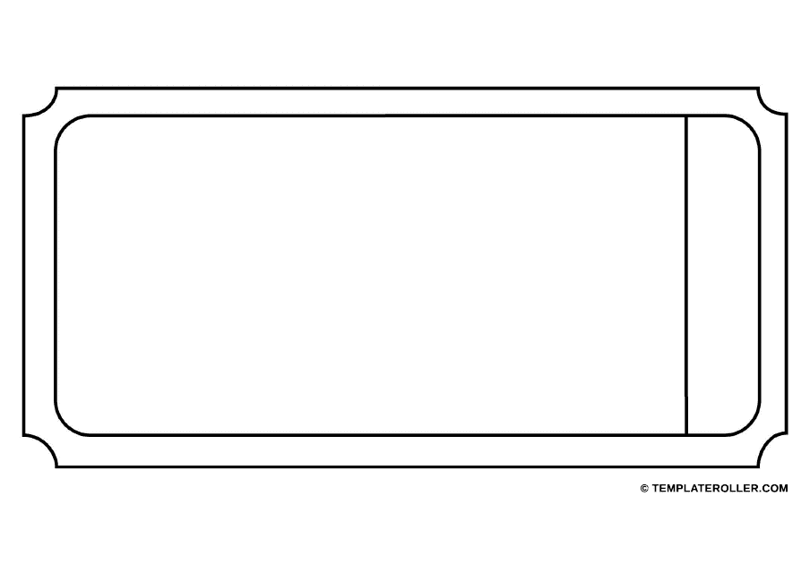 Blank Raffle Ticket Template