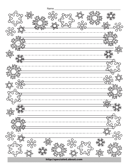 Christmas Writing Paper Template With Decorative Borders Download Pdf