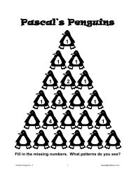 Pascal&#039;s Penguins Missing Number Kids Activity Sheet With Answer Key