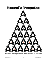 Pascal&#039;s Penguins Missing Number Kids Activity Sheet With Answer Key, Page 2