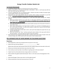 Sample Lesson Plan: Energy Transfer Outdoor Bucket Lab, Page 2