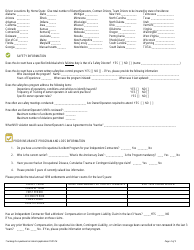 Truckers Occupational Accident Application Form - High Point Underwriters, Page 2
