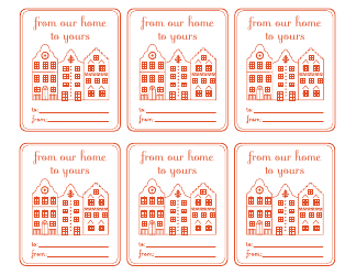 Document preview: House Gift Tag Templates