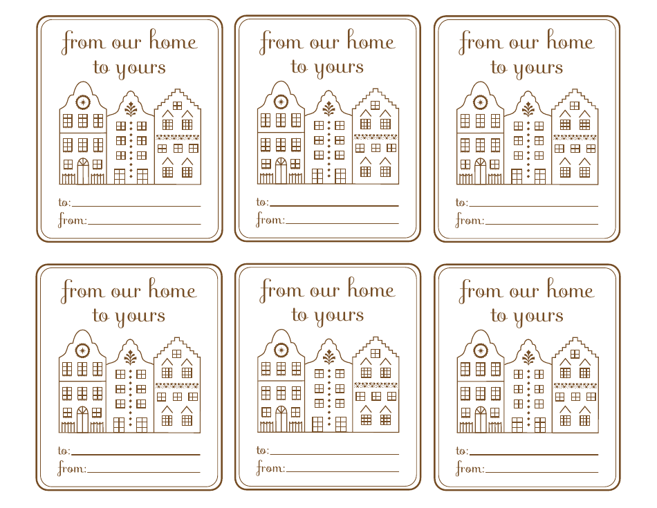 House Gift Tag Templates, Page 3
