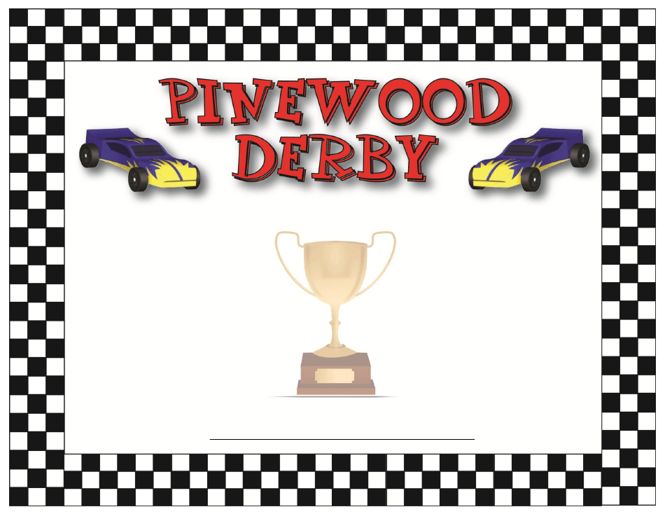 Pinewood Derby Certificate Template Download Fillable PDF Templateroller