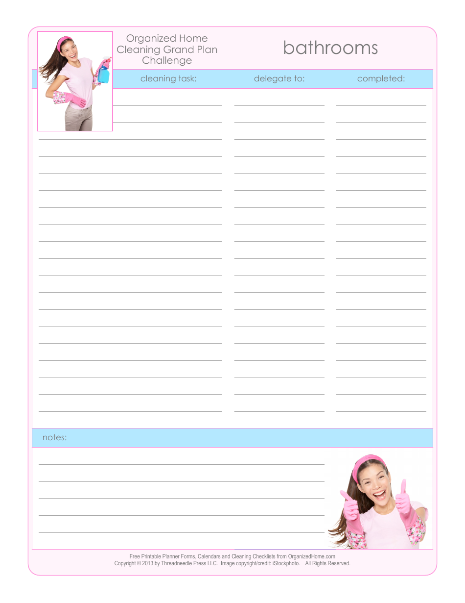 Bathroom Cleaning Schedule Template Image Preview