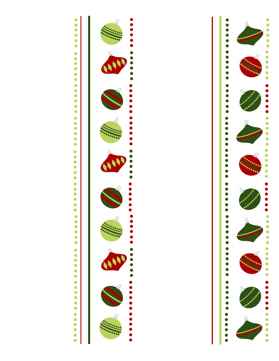 Christmas Gift Tag Templates - Two Rows of Toys