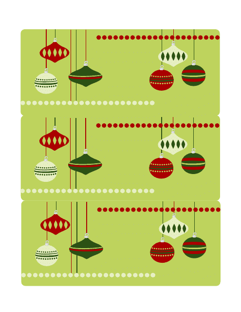 Christmas Gift Tag Templates - Green Cards