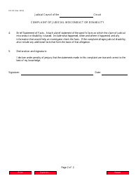 Form AO310 Complaint of Judicial Misconduct or Disability, Page 2