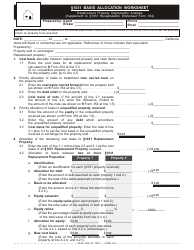 Form 355 Basis Allocation Worksheet - First Tuesday - California