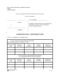 HCRR Form 2 (SC-P-350) &quot;Confidential Information&quot; - Hawaii