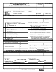 DD Form 2278 Application for Do It Yourself Move and Counseling Checklist