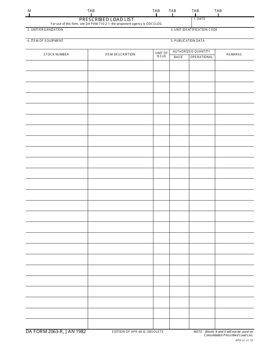 DA Form 2063-R - Fill Out, Sign Online and Download Fillable PDF ...