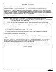 DD Form 2367 Individual Overseas Housing Allowance (OHA) Report, Page 2