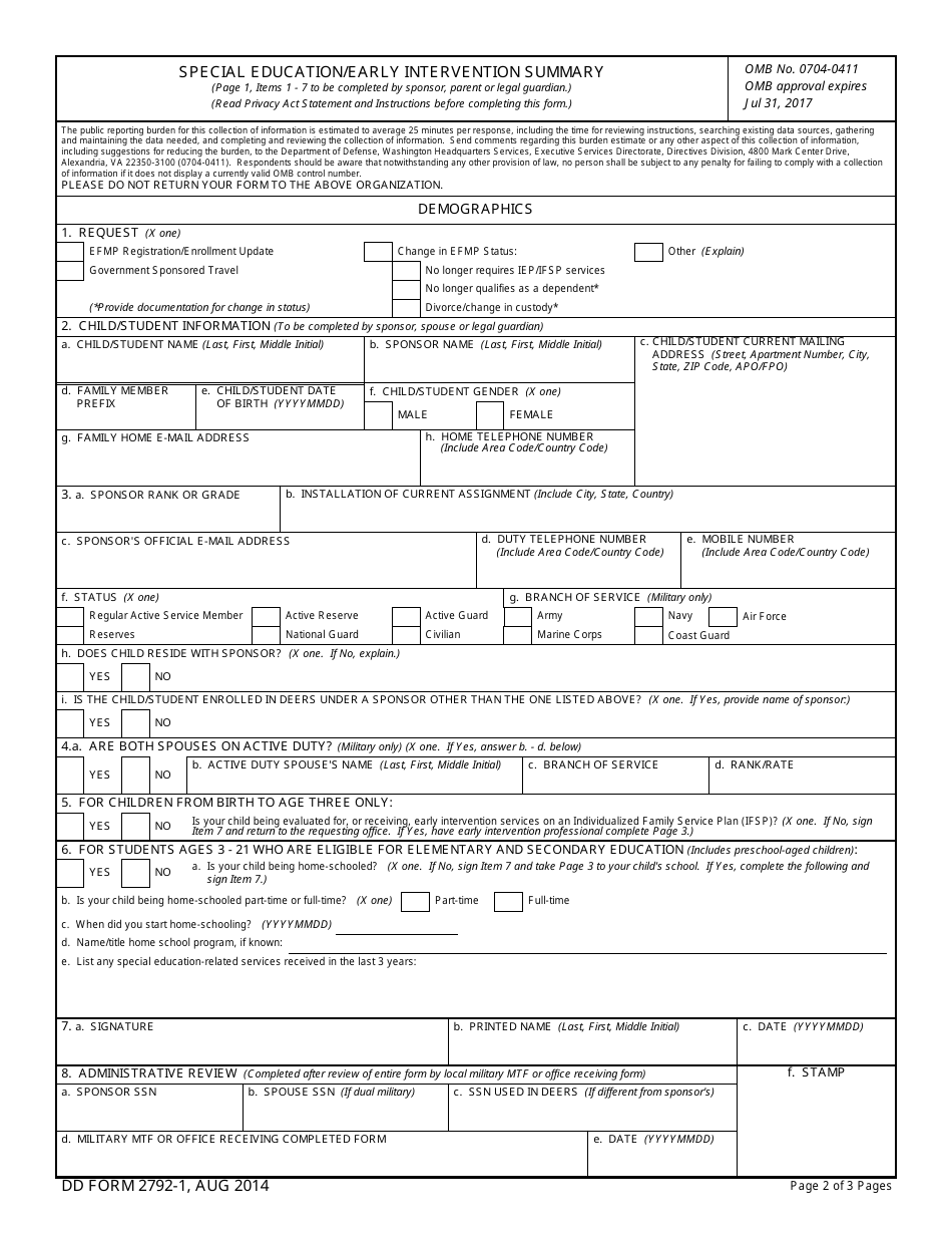 DD Form 2792-1 - Fill Out, Sign Online and Download Fillable PDF ...