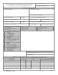 DA Form 3903 Multi-Media/Visual Information (M/VI) Work Order