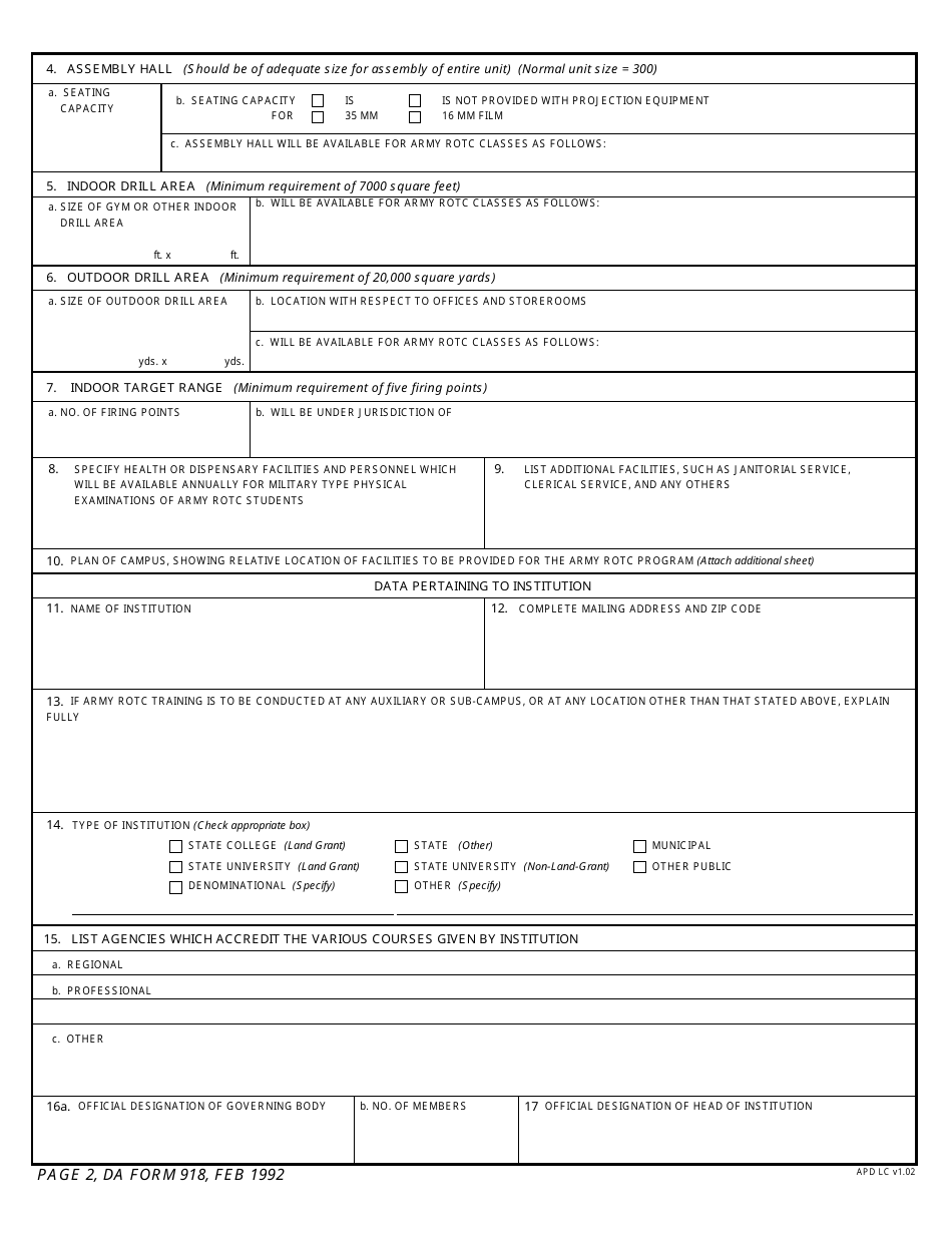 DA Form 918 - Fill Out, Sign Online and Download Fillable PDF ...