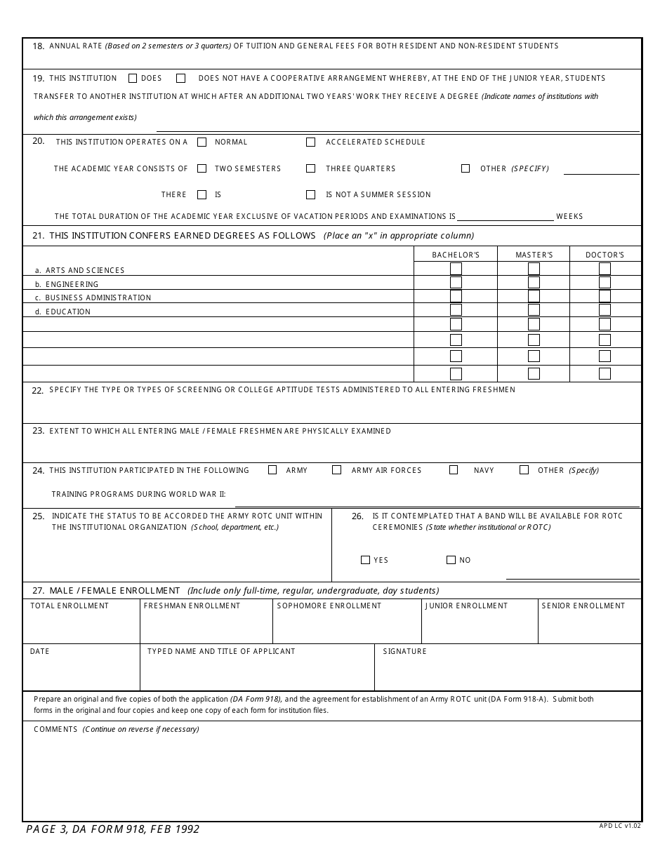 DA Form 918 - Fill Out, Sign Online and Download Fillable PDF ...