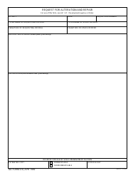Document preview: DA Form 370 Request for Alteration and Repairs