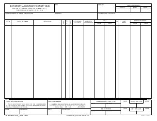 Document preview: DA Form 444 Inventory Adjustment Report (Iar)