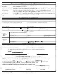 Document preview: DA Form 591 Application for Initial (Educational) Delay From Entry on Active Duty and Supplemental Agreement