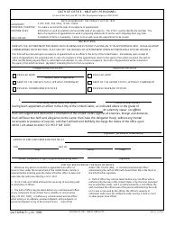 Document preview: DA Form 71 Oath of Office - Military Personnel