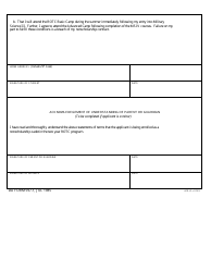DA Form 597-1 Acknowledgement of Understanding, Nonscholarship Two Year Program, Page 2