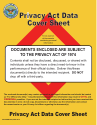 Document preview: DD Form 2923 Privacy Act Data Cover Sheet