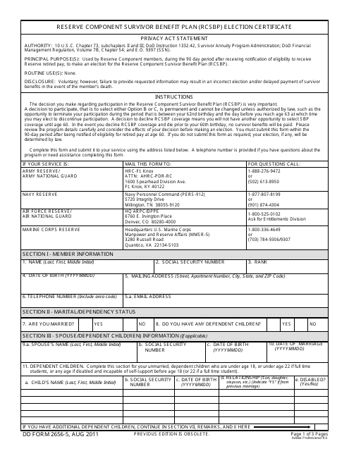 Dd Form 2656 10 Sbp – Cptcode.se