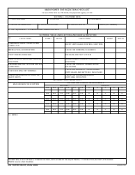 Document preview: DA Form 7467-R Main Power Energization Checklist