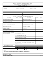 DA Form 7470-R &quot;Back-Up Power System Inspection Checklist&quot;
