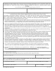 Document preview: DA Form 7412 Condition of Employment for Certain Civilian Positions Identified Safety-Sensitive Under the Department of Transportation, Federal Highway Administration Rules on Drug and Alcohol Testing