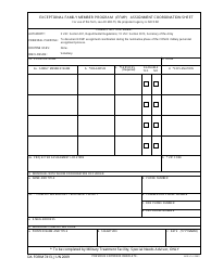 Document preview: DA Form 7413 Exceptional Family Member Program (EFMP) Assignment Coordination Sheet