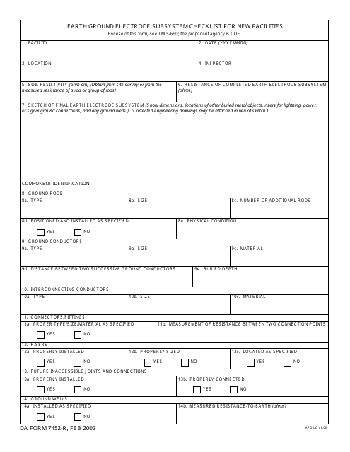 DD Form 7452-R  Printable Pdf