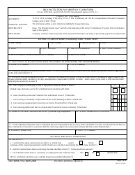 DA Form 7574 Incapacitation Pay Monthly Claim