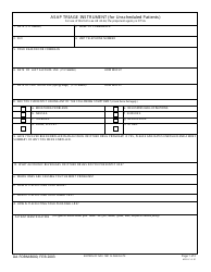 DA Form 8000 Asap Triage Instrument (For Unscheduled Patients)