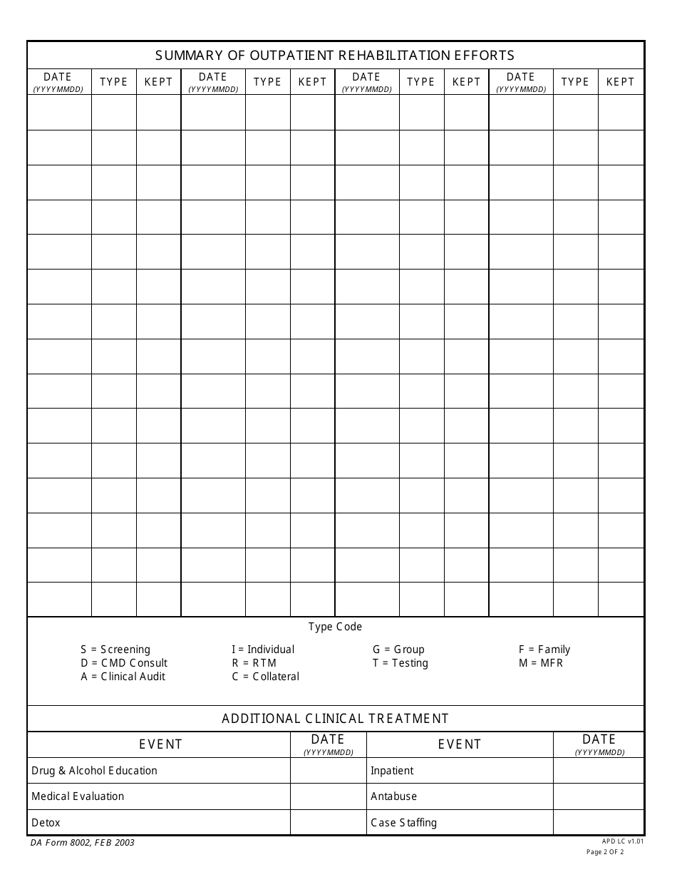 DA Form 8002 - Fill Out, Sign Online and Download Fillable PDF ...