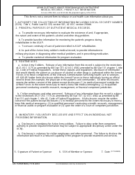 Document preview: DA Form 8004 Army Sustance Abuse Program (Asap) Outpatient Medical Records - Privacy Act Information