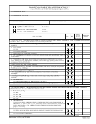 Document preview: DA Form 7437-r Food Establishment Risk Assessment Survey
