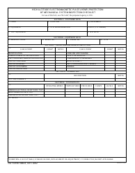 DA Form 7486-r &quot;High Altitude Electromagnetic Pulse (Hemp) Protection of Mechanical Systems Inspection Checklist&quot;