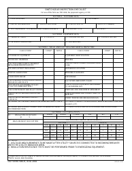 Document preview: DA Form 7465-r Switchgear Inspection Checklist