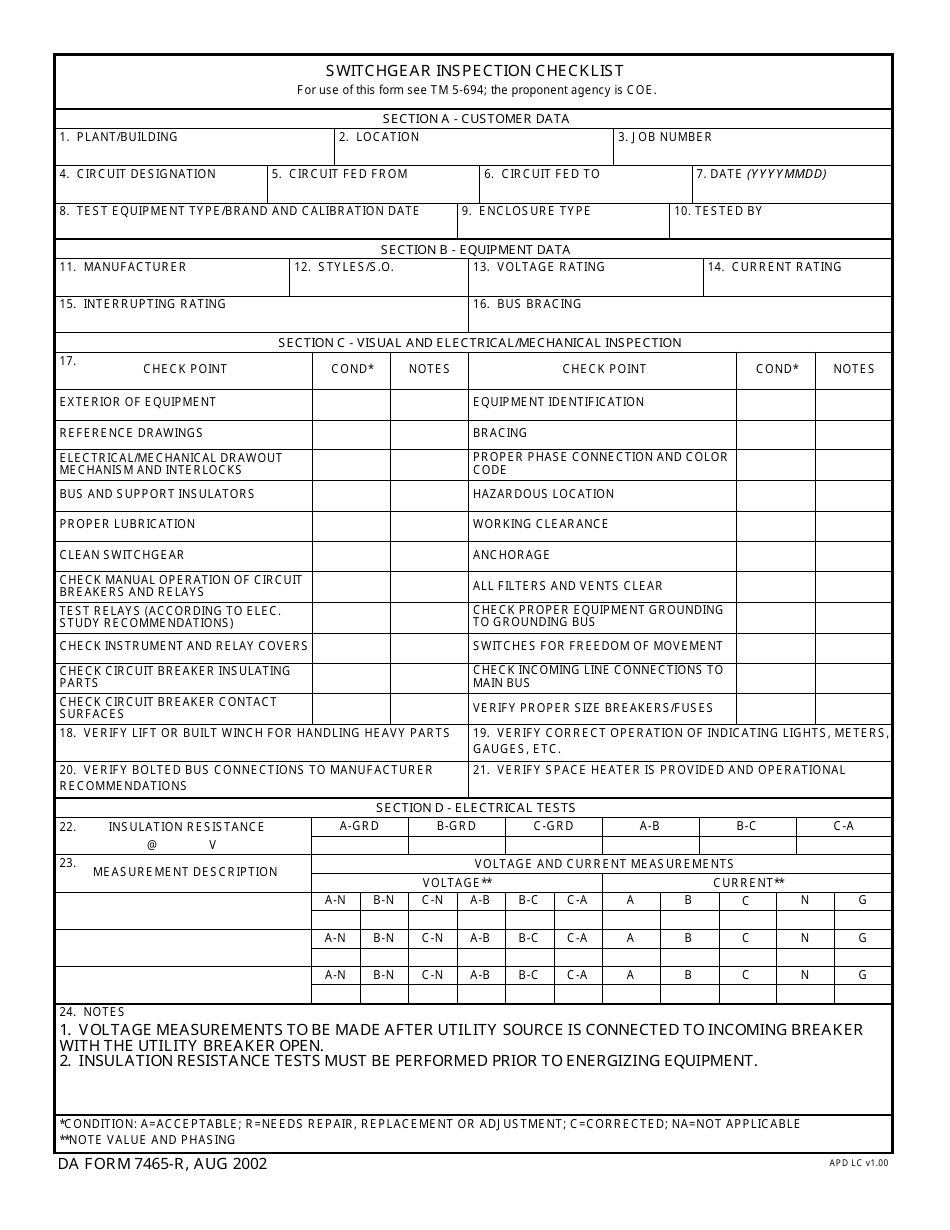 DA Form 7465-r - Fill Out, Sign Online and Download Fillable PDF ...