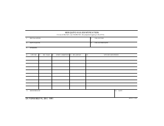 Document preview: DA Form 8027-r Mosquito Egg Identification