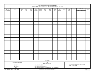 DA Form 7525 Uas Mission Schedule/Brief