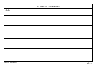 DA Form 7525 Uas Mission Schedule/Brief, Page 2