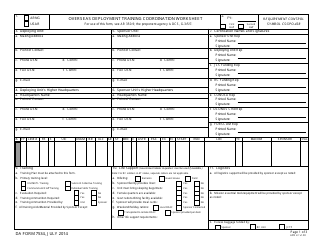 Document preview: DA Form 7534 Overseas Deployment Training Coordination Worksheet