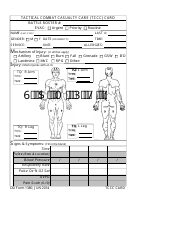 Sample DD Form 1380 Tactical Combat Casualty Care (Tccc) Card