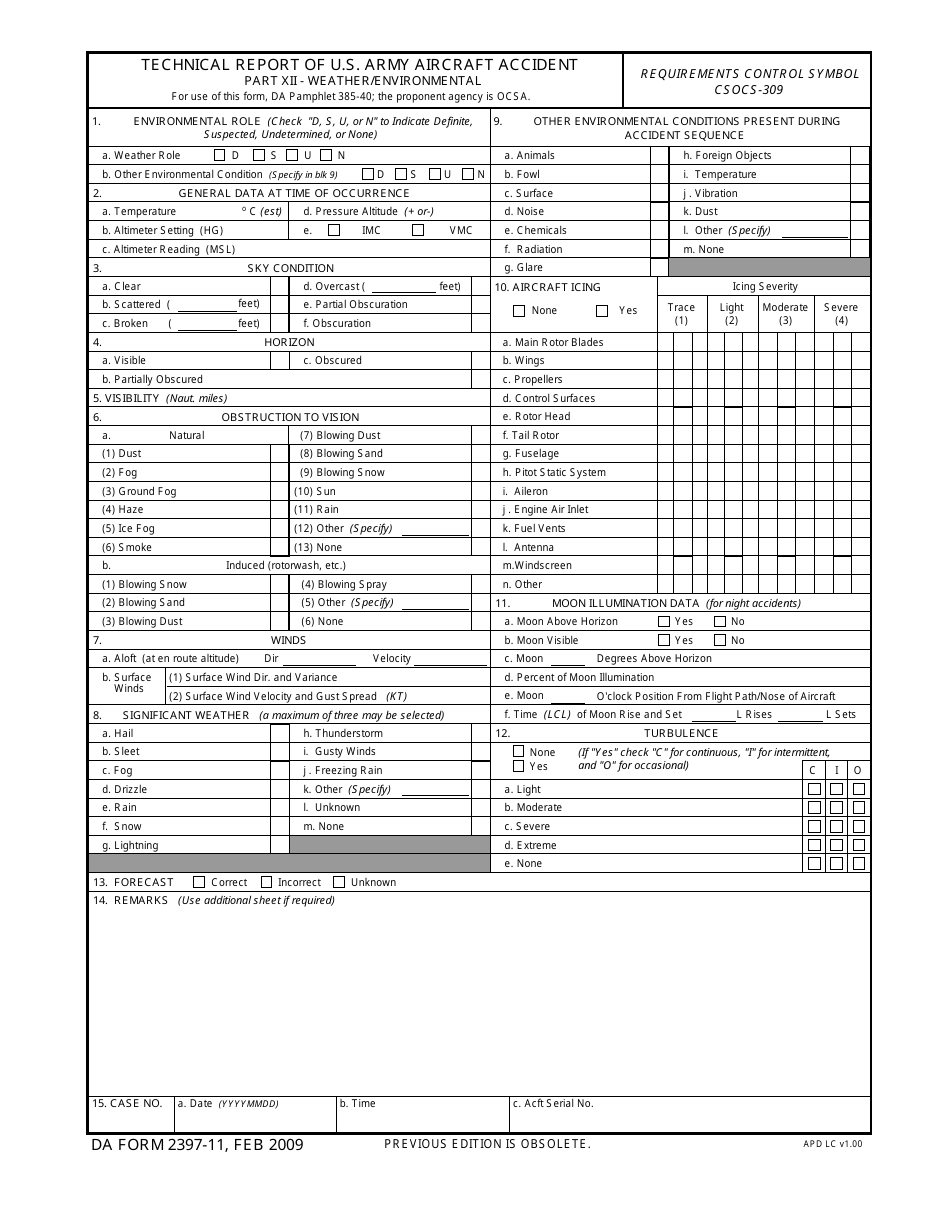 DA Form 2397-11 - Fill Out, Sign Online and Download Fillable PDF ...