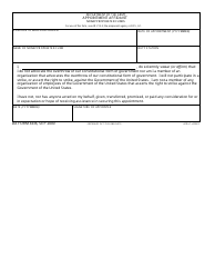 Document preview: DA Form 3436 Department of the Army Appointment Affidavit - Nonappropriated Funds